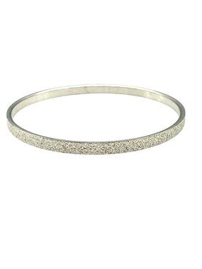 Vintage Monet Skinny Bangle, Silver Tone Textured Minimalist Stackable Fashion